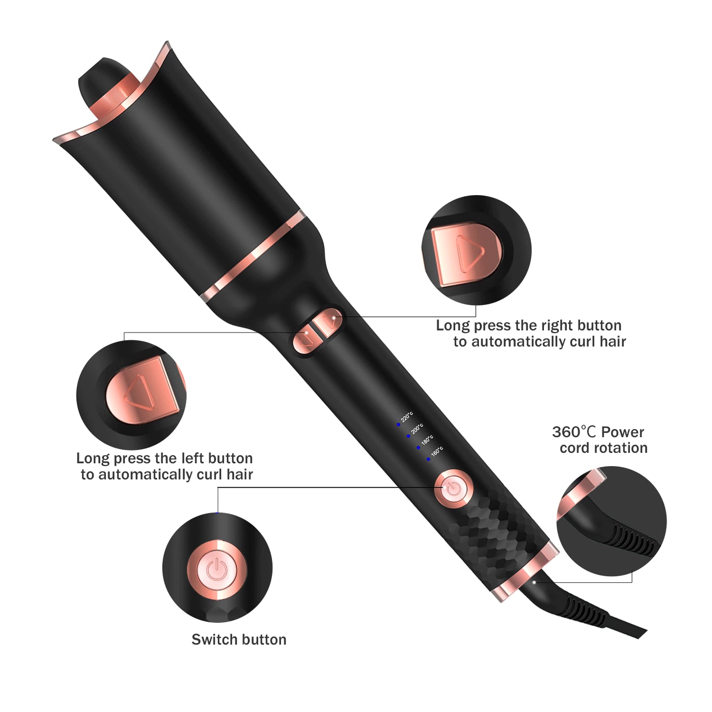 Auto-Rotate Hair Curler